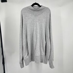 Athleta Women's Mock Neck Oversized Sweatshirt M Cozy Boxy Dolman Yoga Lounge